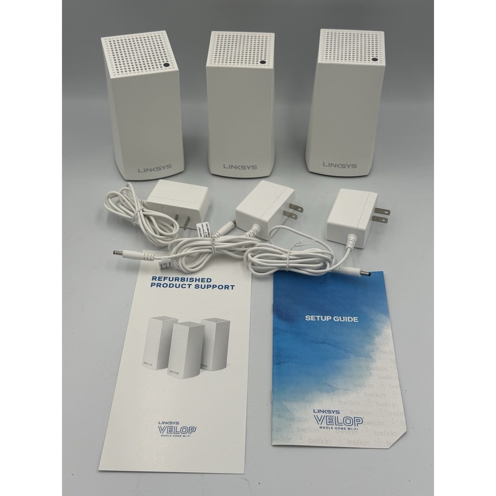 Linksys Velop Mesh WiFi System Whole Home Router Refurbished Tri-Band AC3900